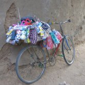 Verkaufsangebot eines fliegendes H&auml;ndlers